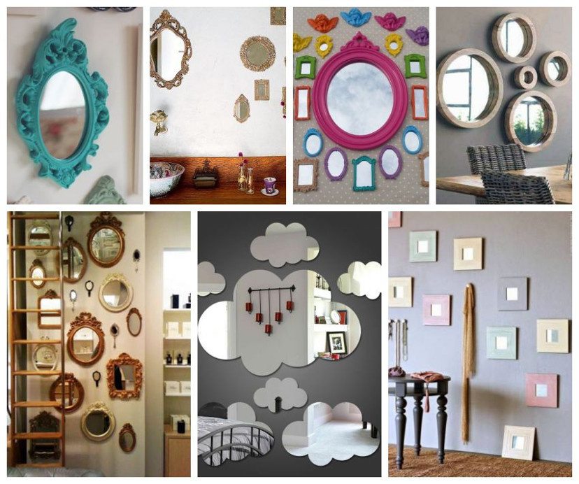 como usar vários espelhos na decoração