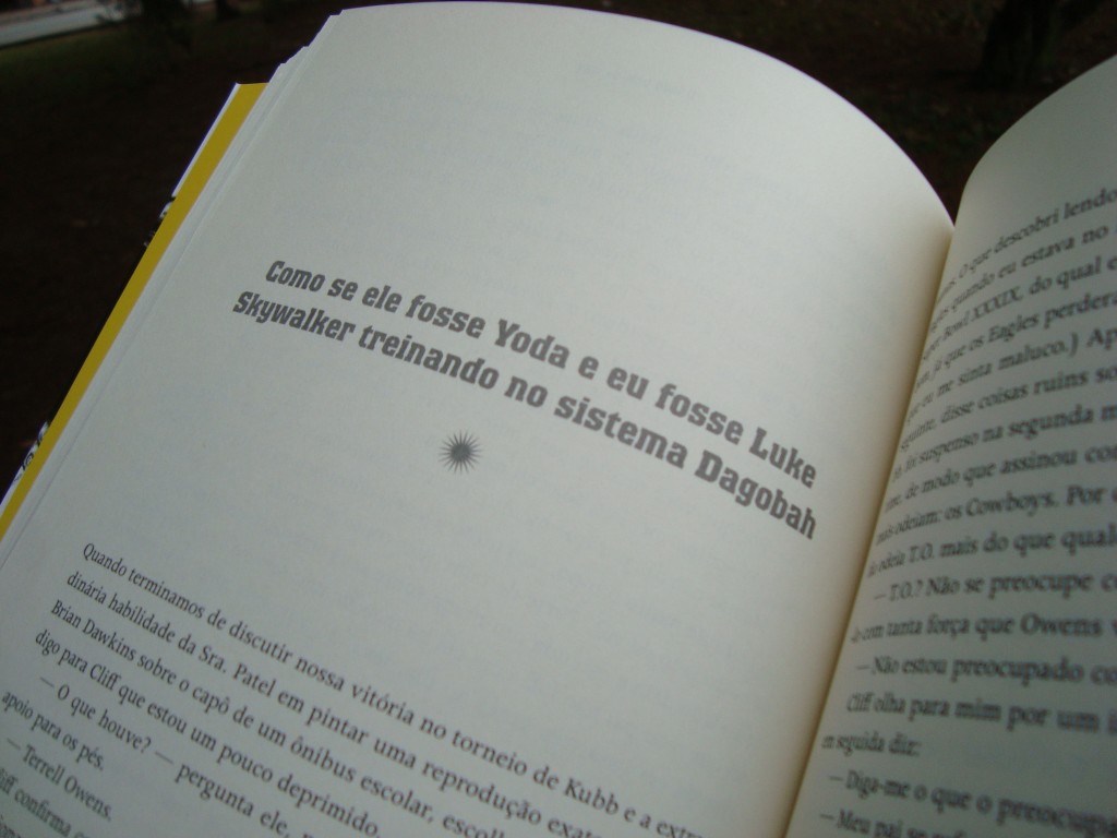 Página do livro O lado bom da vida