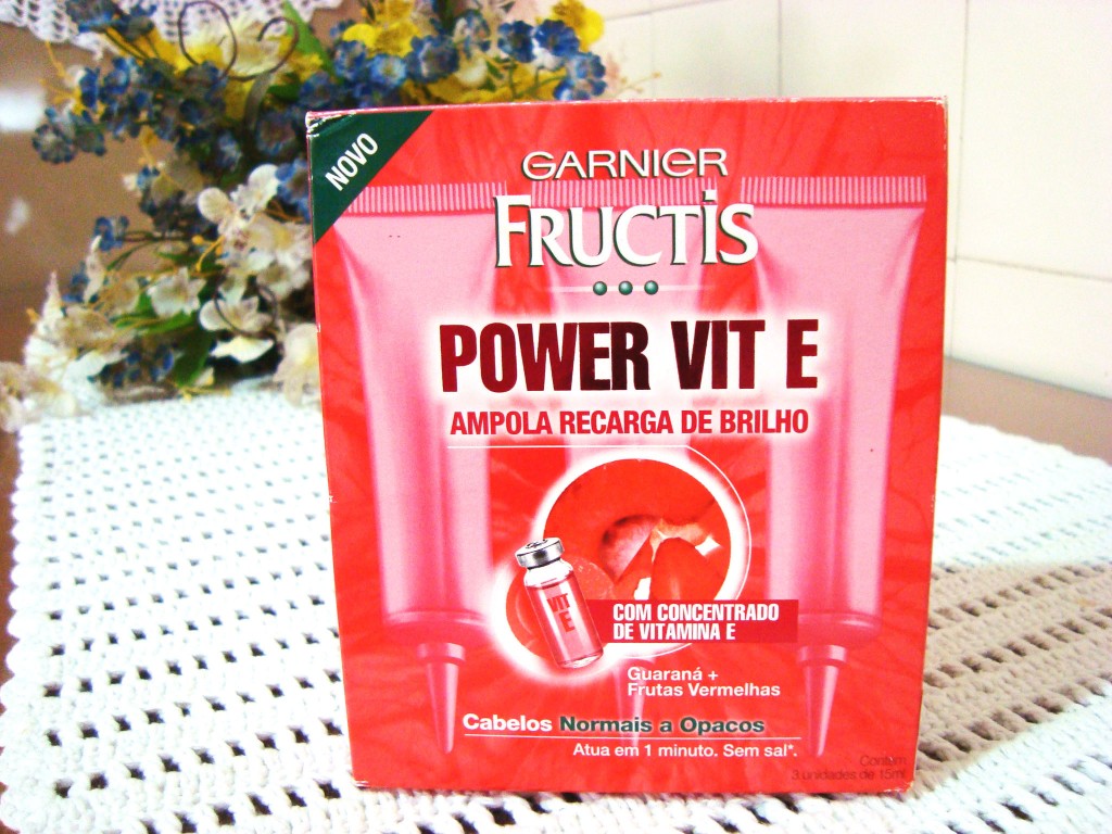 Power Vit E - Fructis Garnier - Ampola recarga de brilho - Fructis